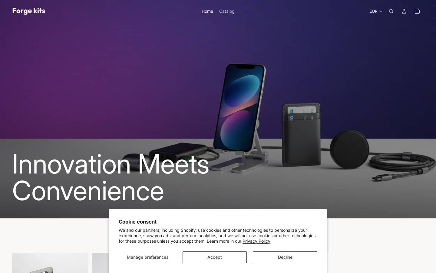 forgekits.com homepage screenshot