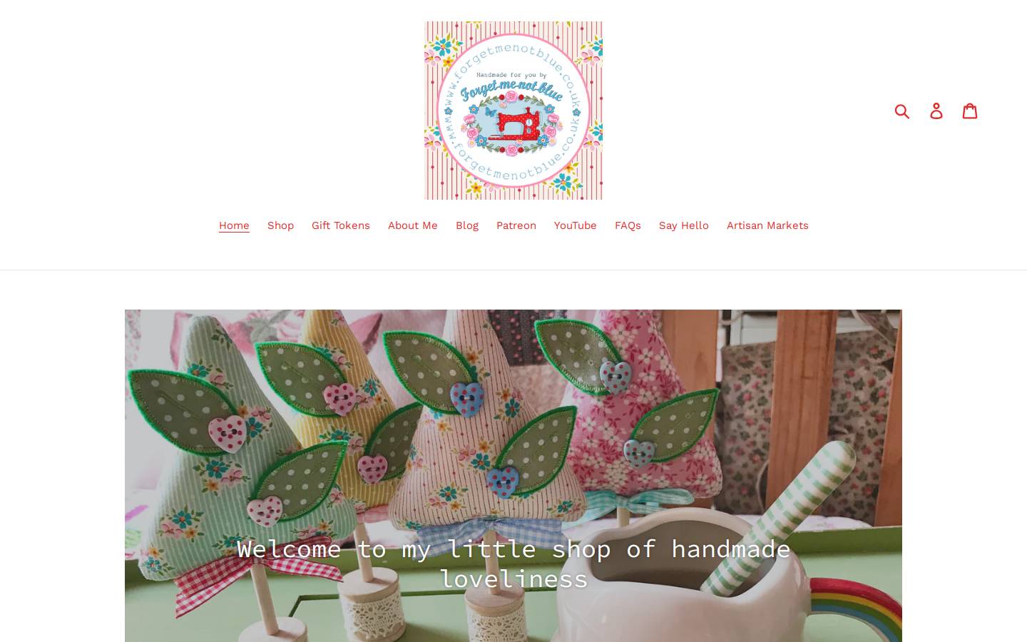 forgetmenotblue.co.uk homepage screenshot