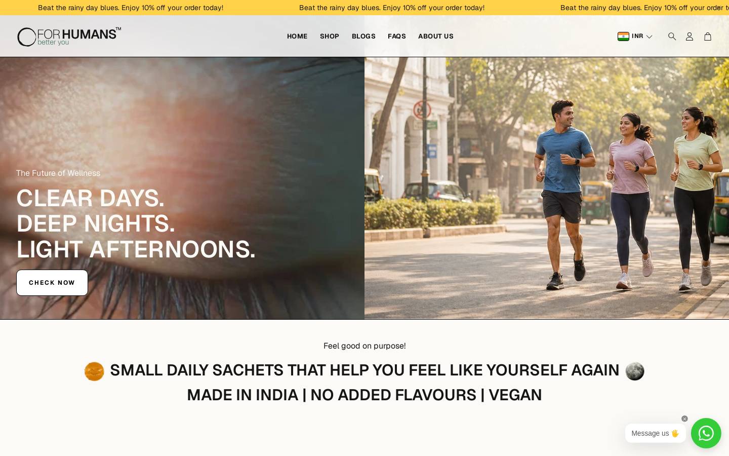 forhumans.in homepage screenshot