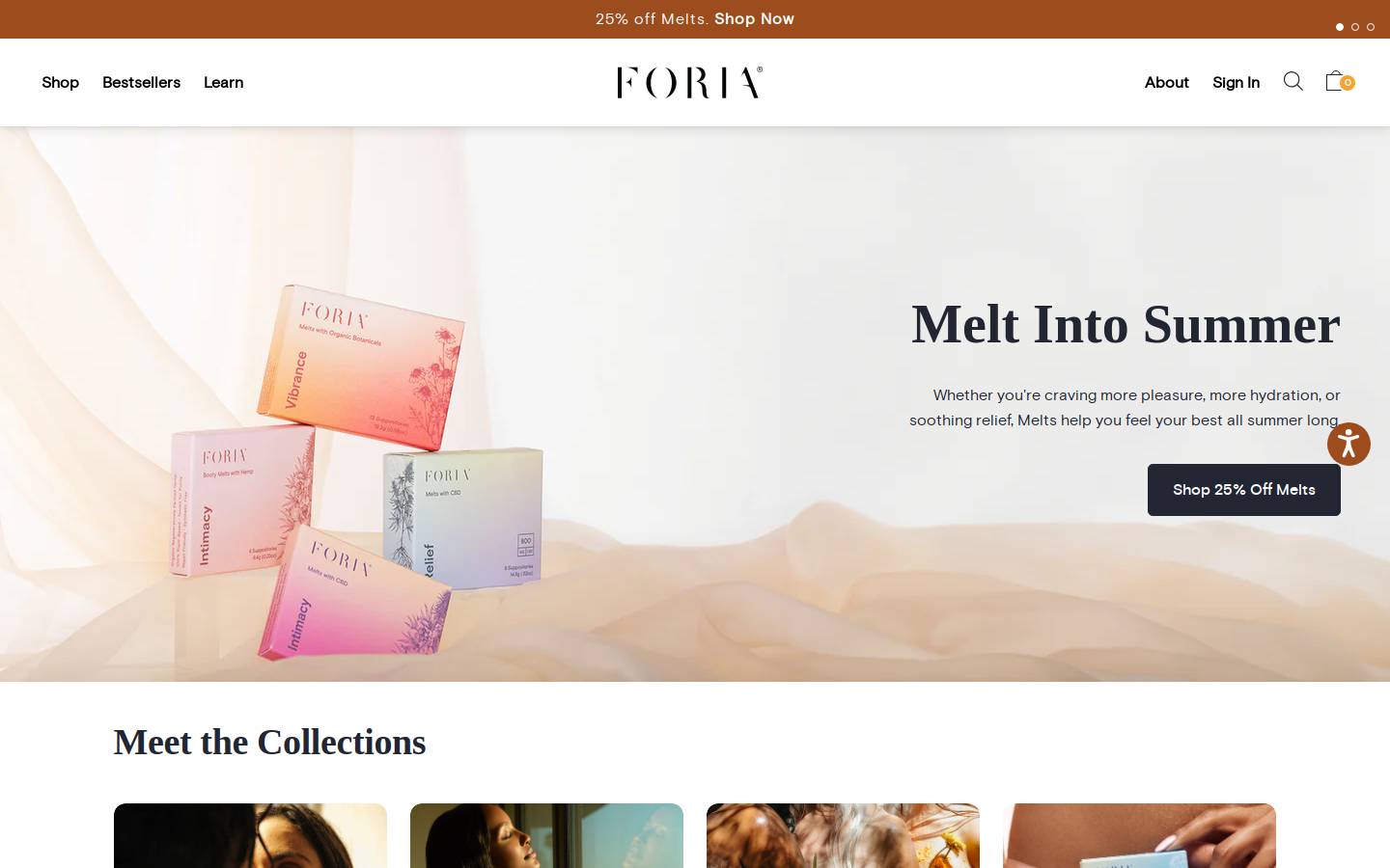 foriagear.com homepage screenshot