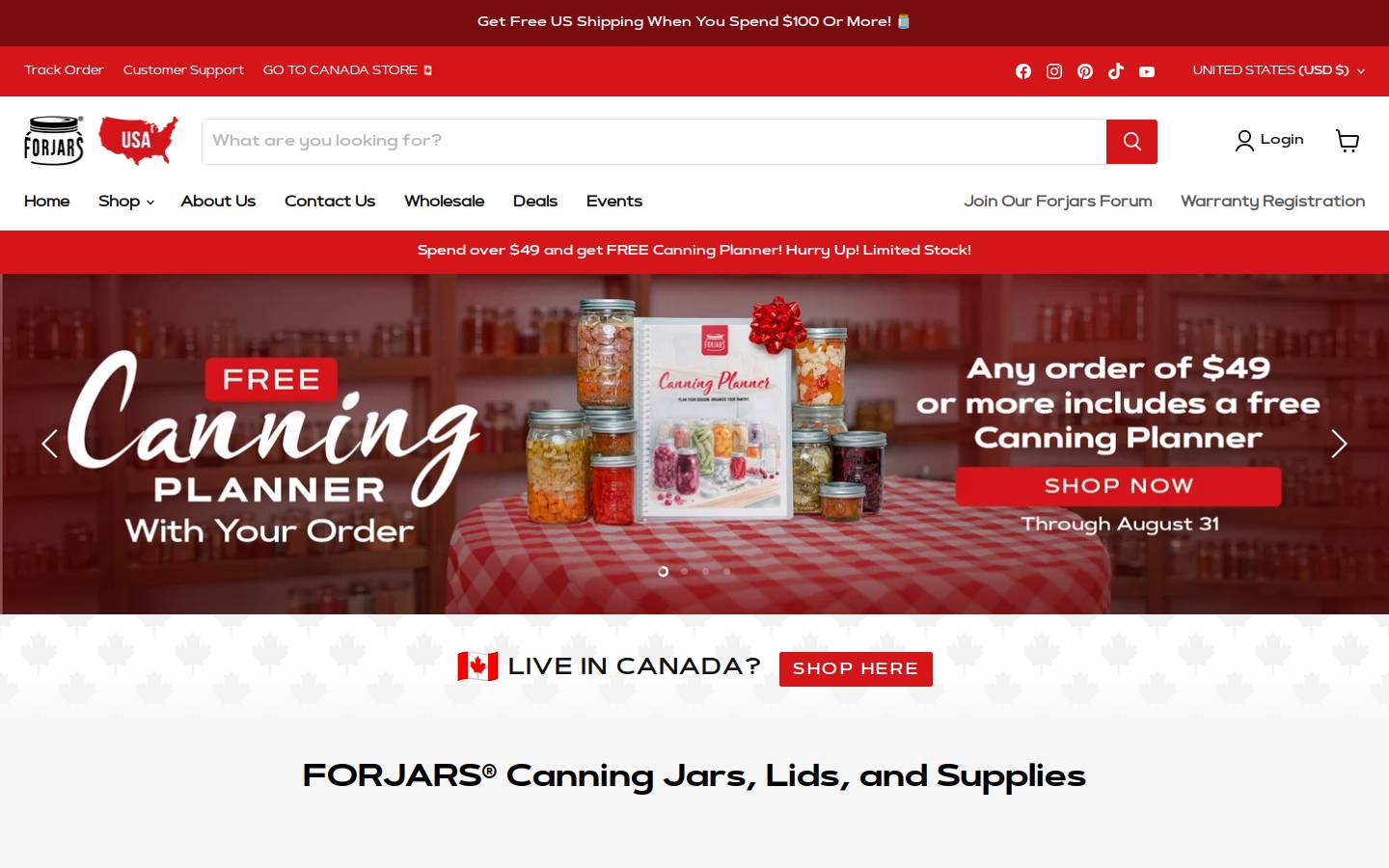 FORJARS homepage screenshot