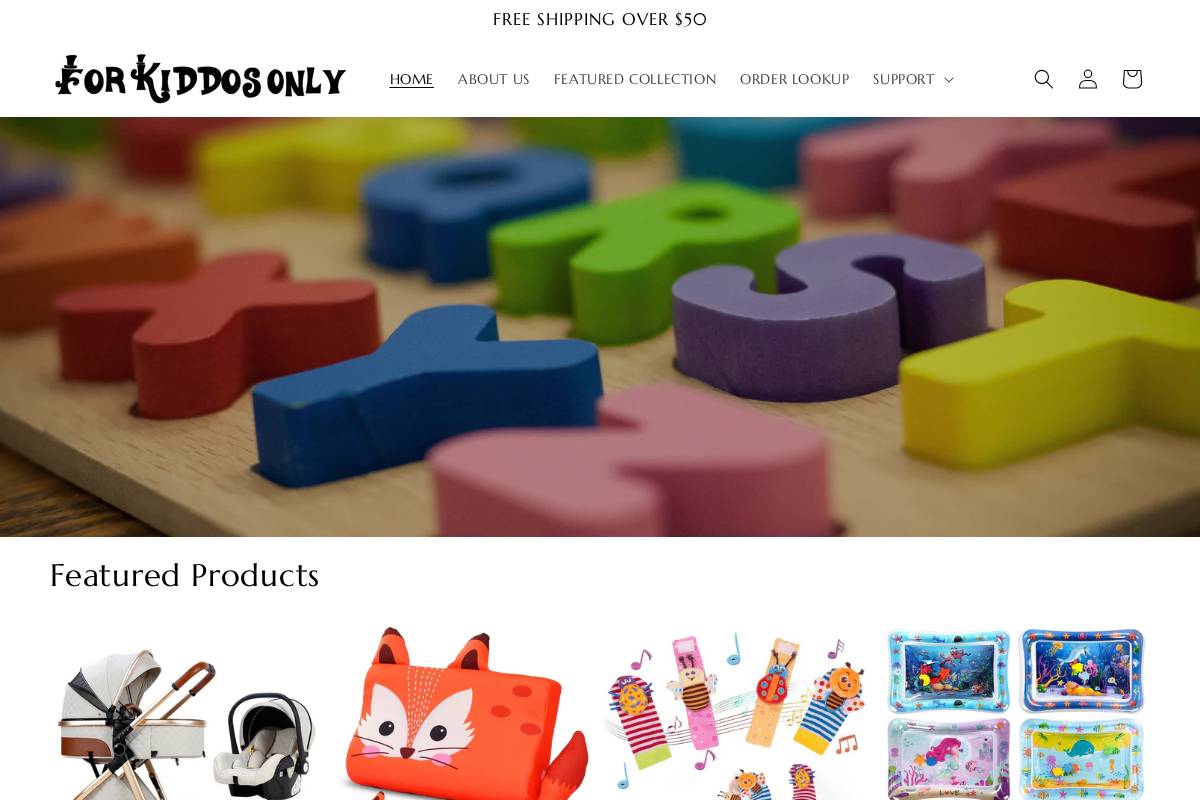 forkiddosonly.com homepage screenshot