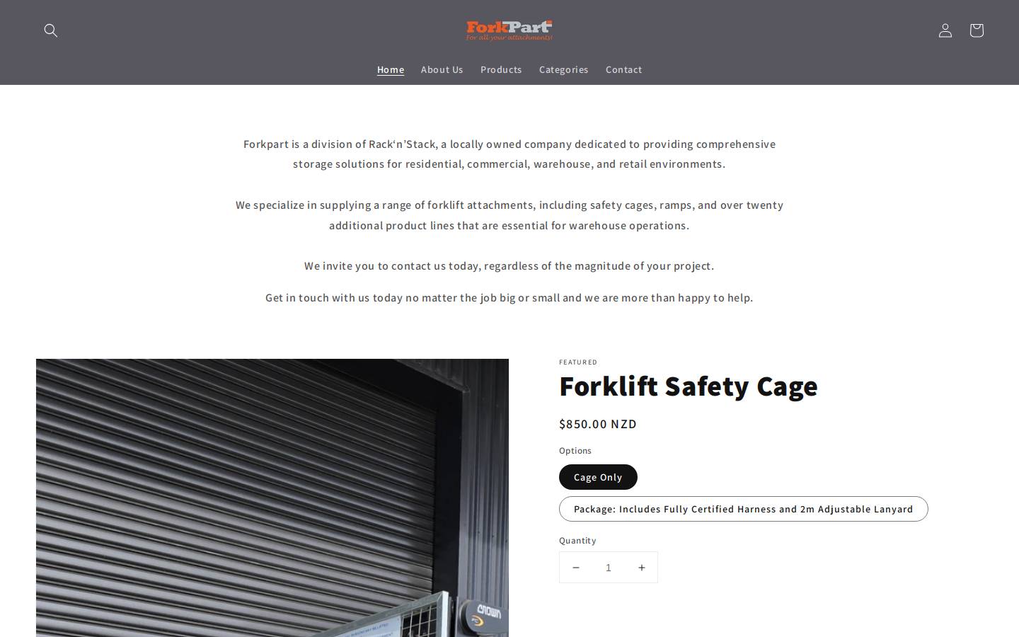 forkpart.co.nz homepage screenshot
