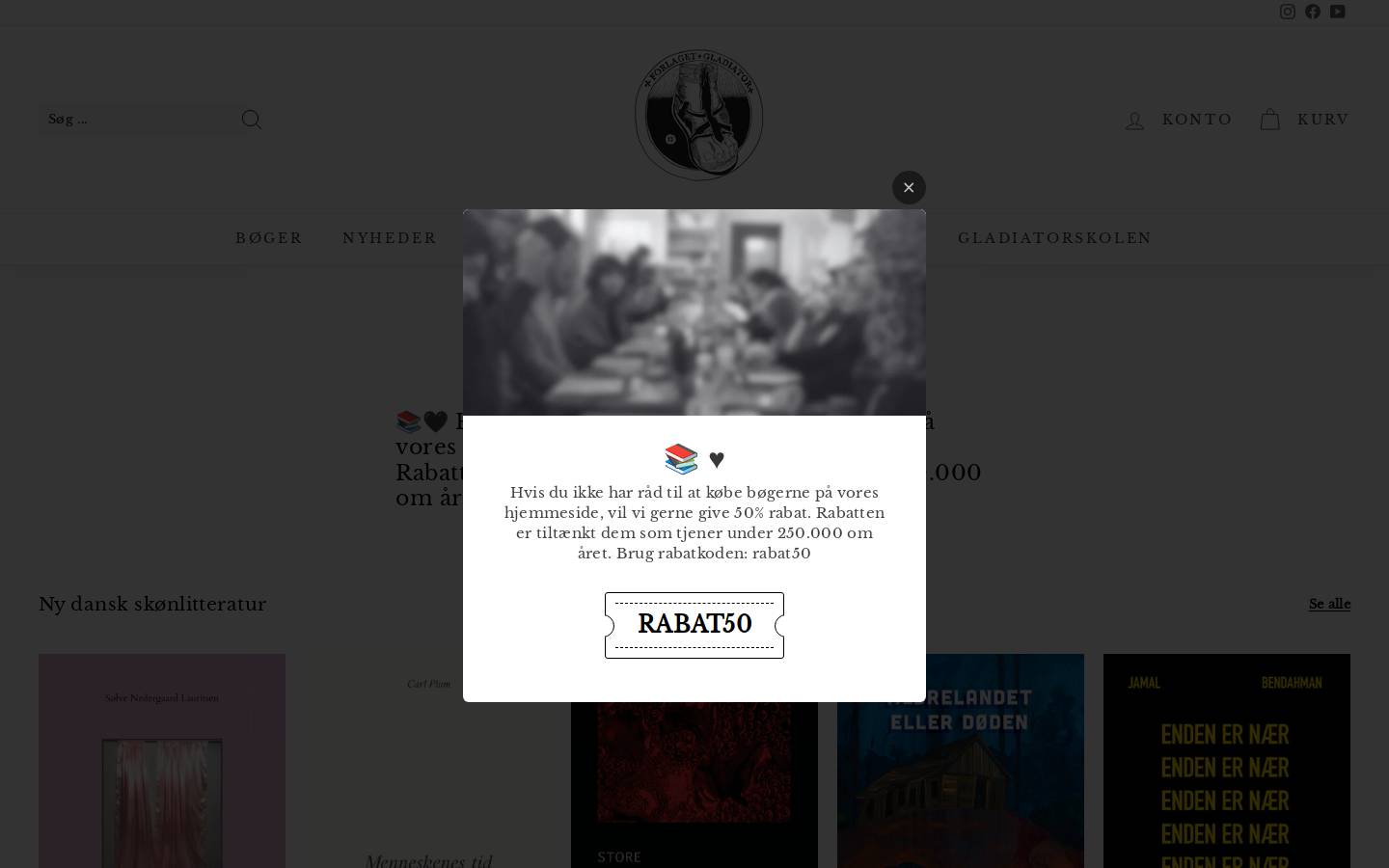 Forlaget Gladiator homepage screenshot