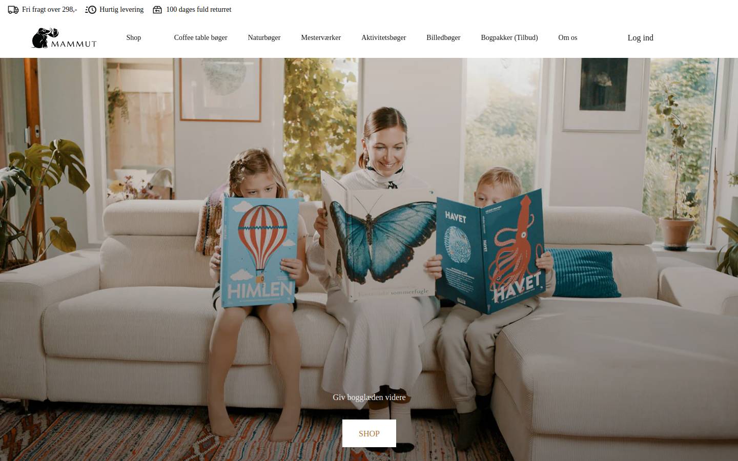 Forlaget Mammut homepage screenshot