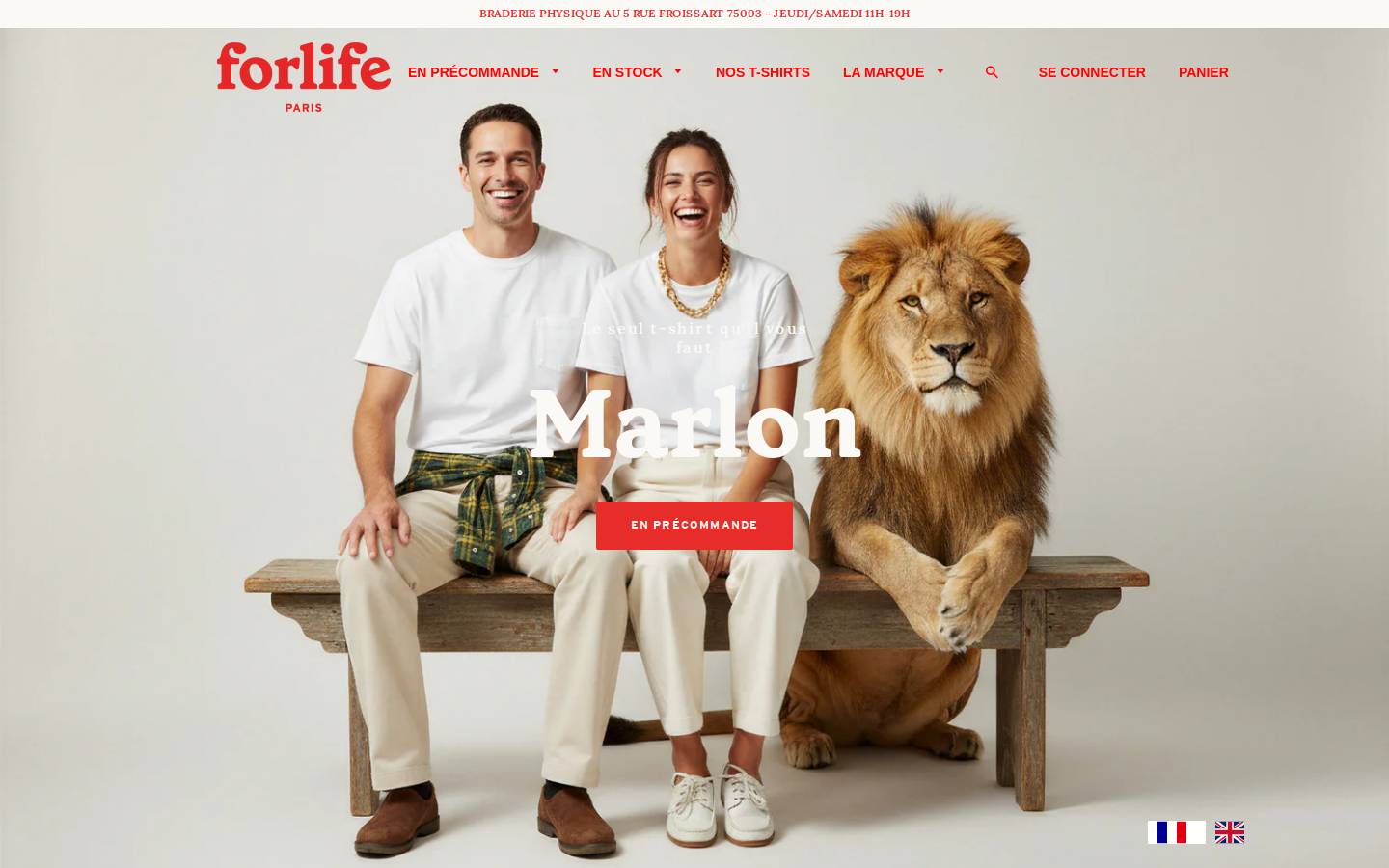 forlife-paris.com homepage screenshot