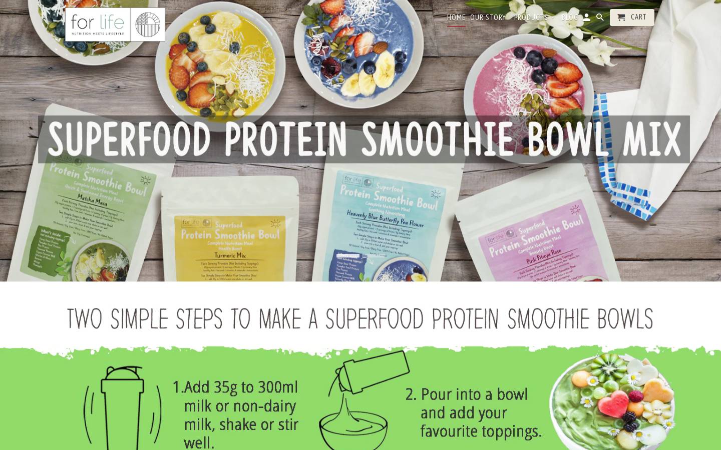 forlifenutrition.com.au homepage screenshot