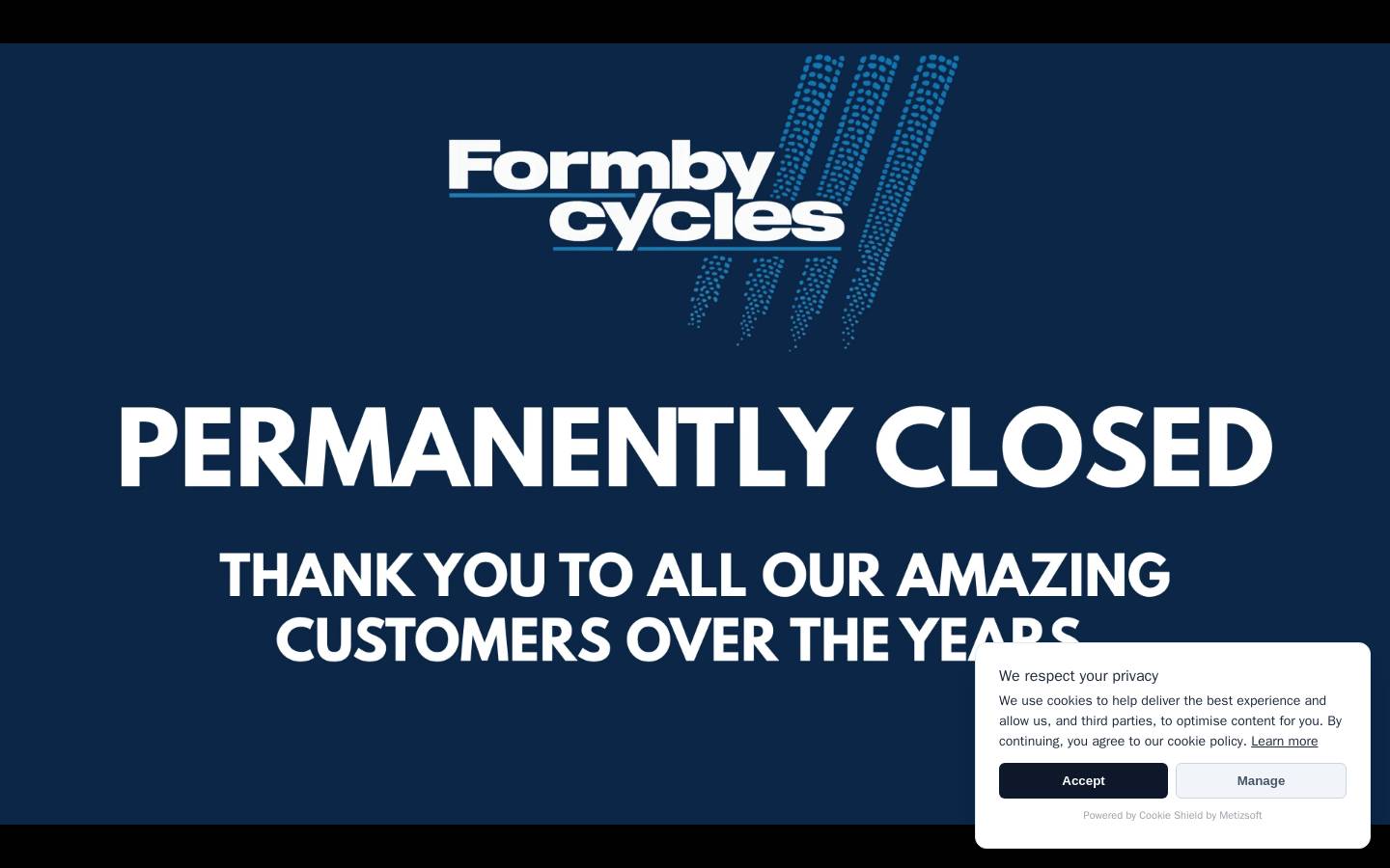 Formby Cycles homepage screenshot
