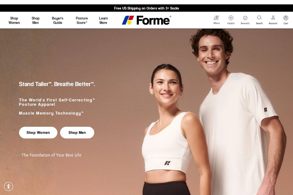 forme.science homepage screenshot
