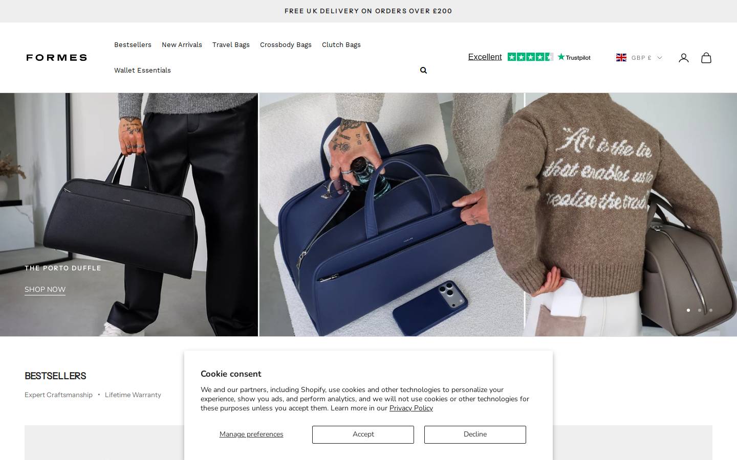 Formes homepage screenshot