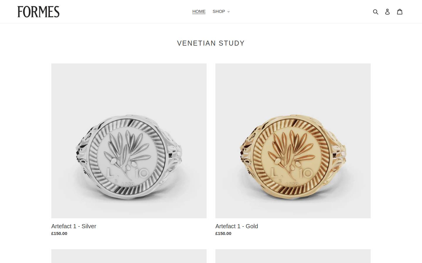 Formes homepage screenshot