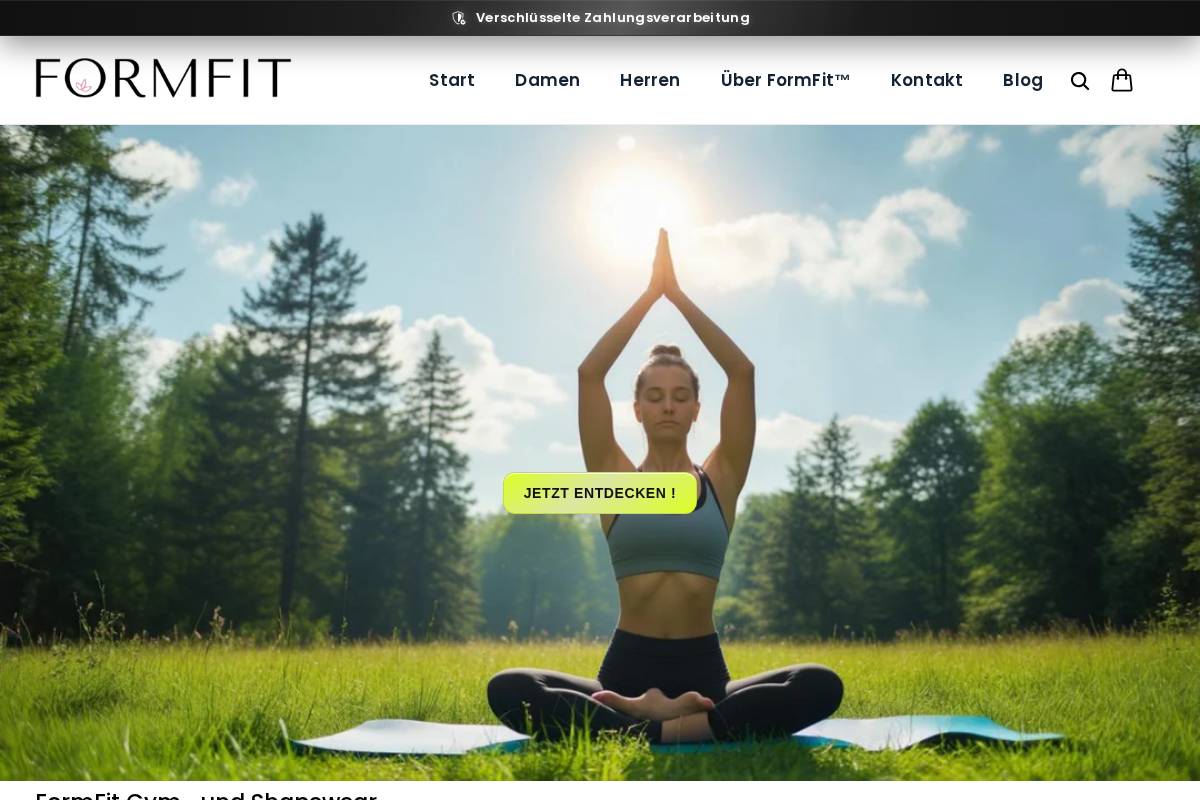 Formfit homepage screenshot