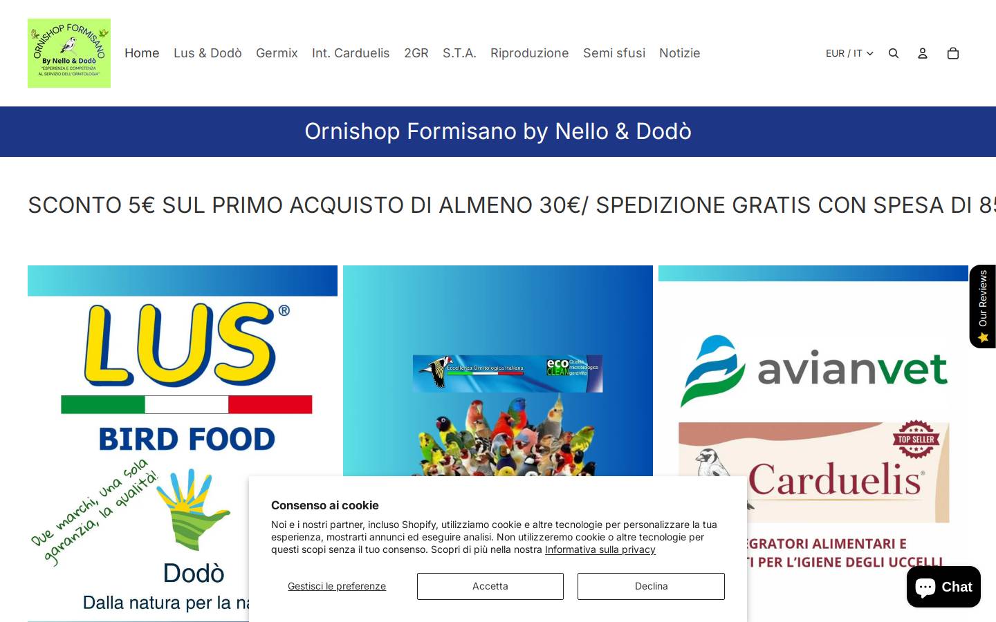 formisanoornitologia.com homepage screenshot