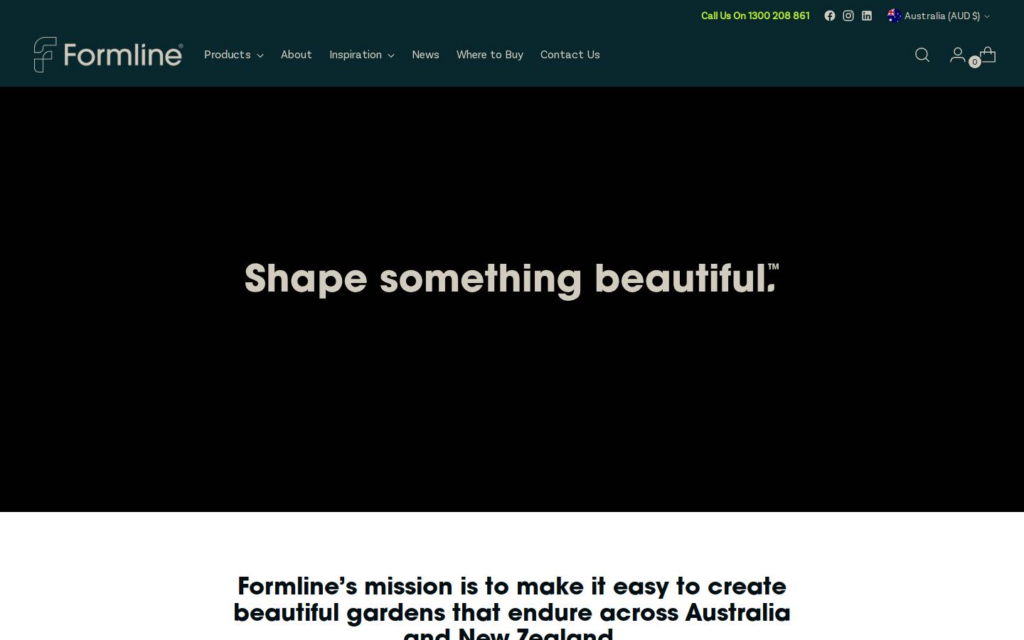 formlineedging.com homepage screenshot