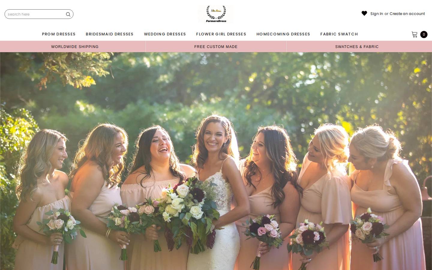 formoredress.com homepage screenshot