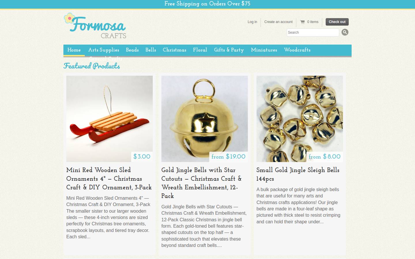 formosacrafts.com homepage screenshot