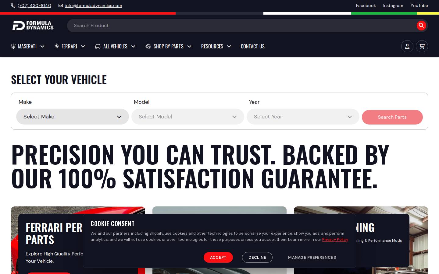 formuladynamics.com homepage screenshot