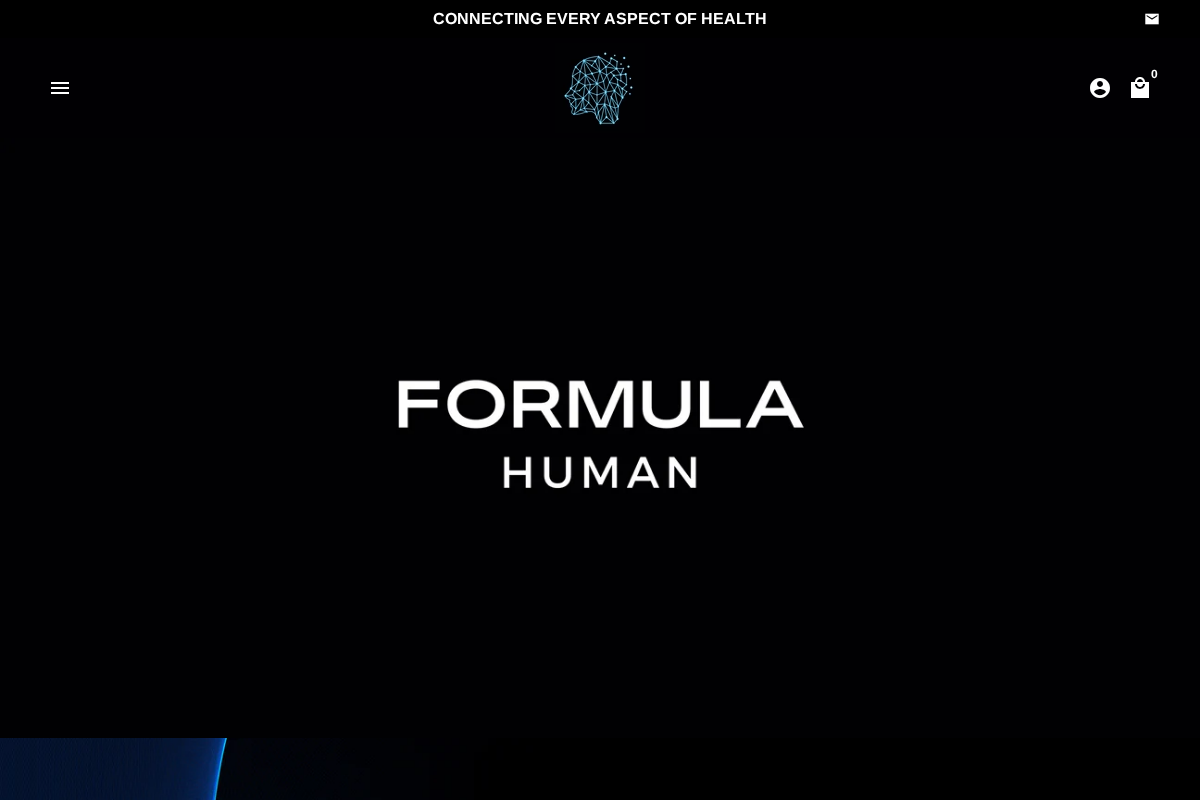 Formulahuman homepage screenshot