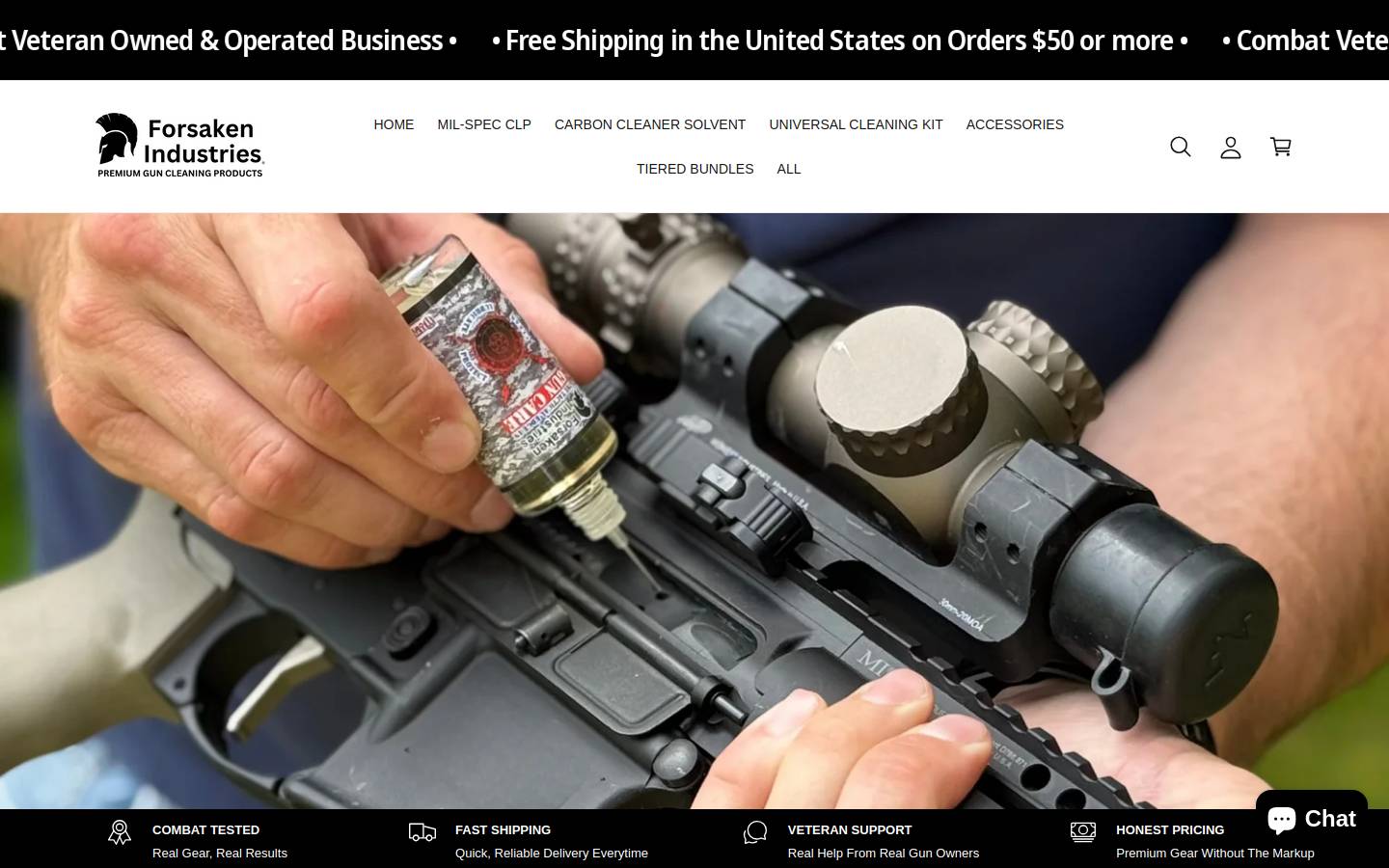 forsakenindustries.com homepage screenshot