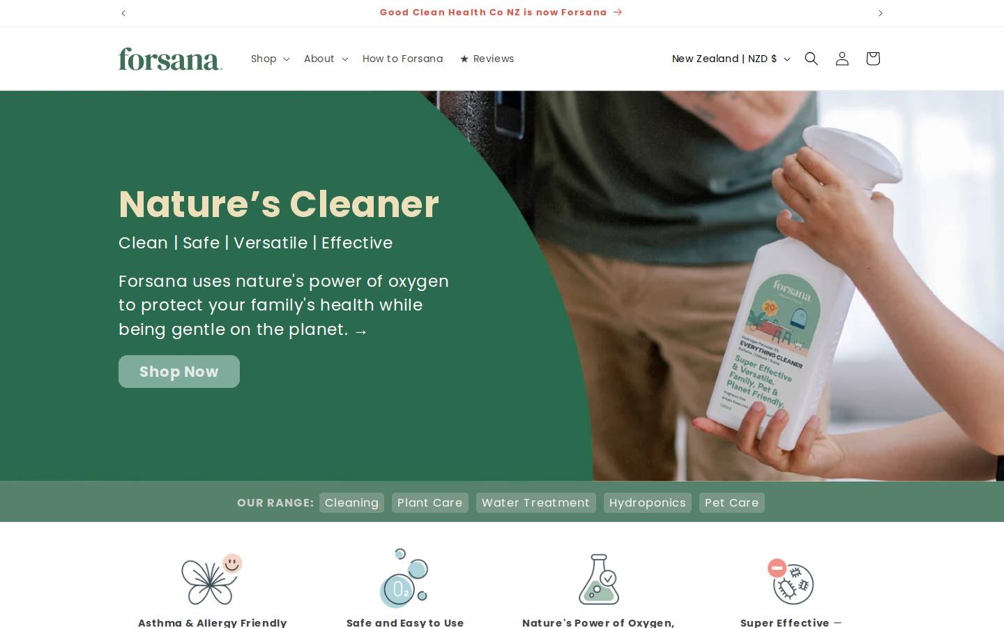forsana.com homepage screenshot