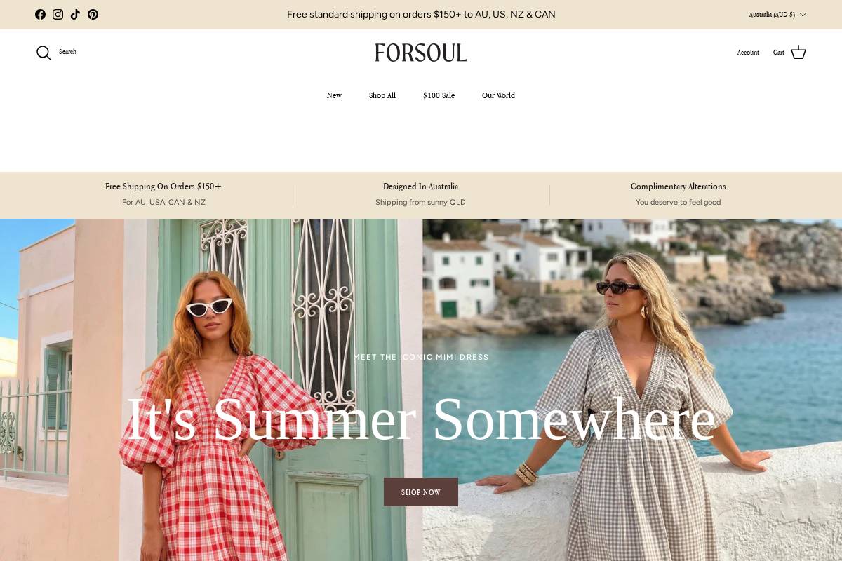 Forsoul The Label homepage screenshot