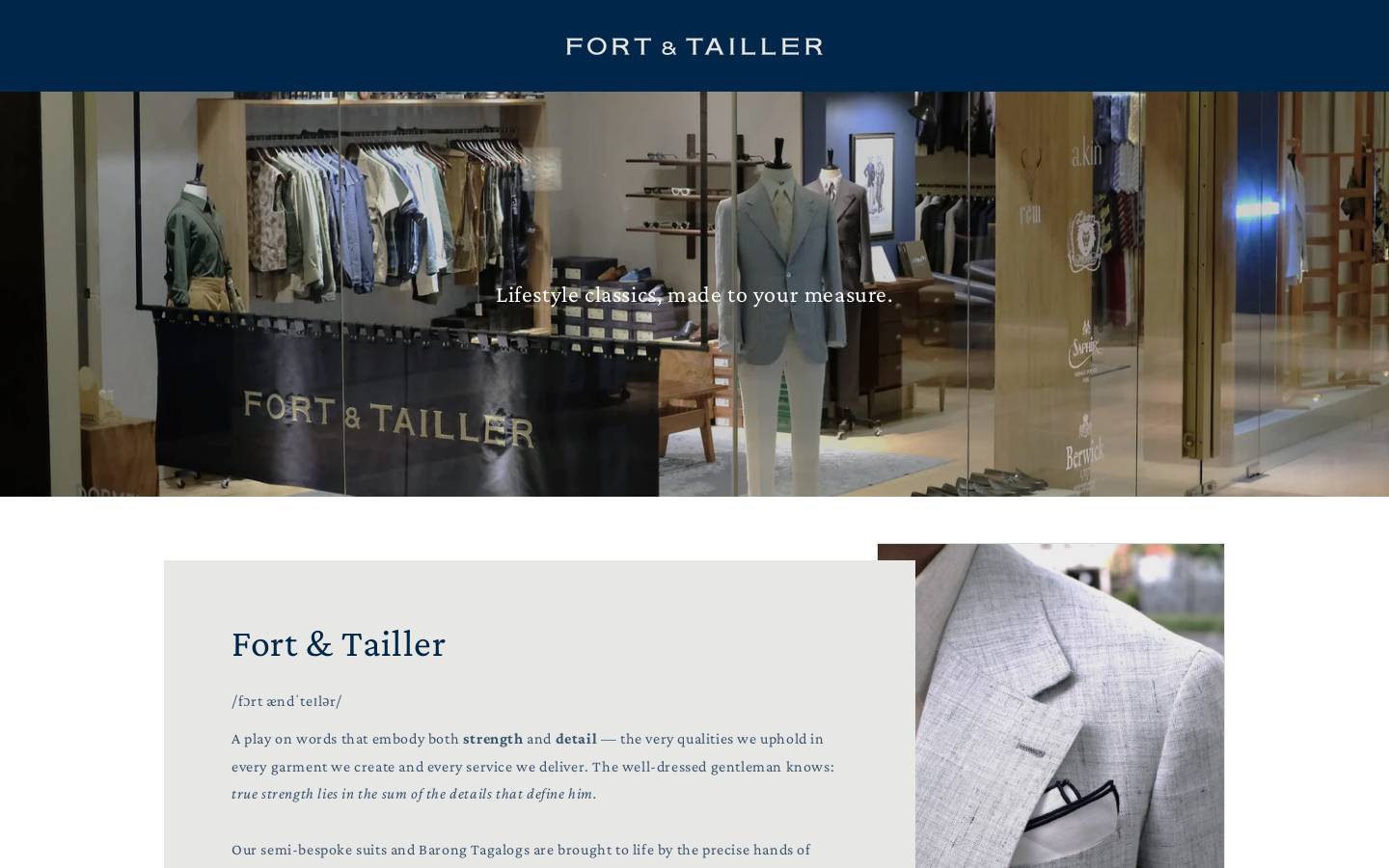 fortandtailler.com homepage screenshot