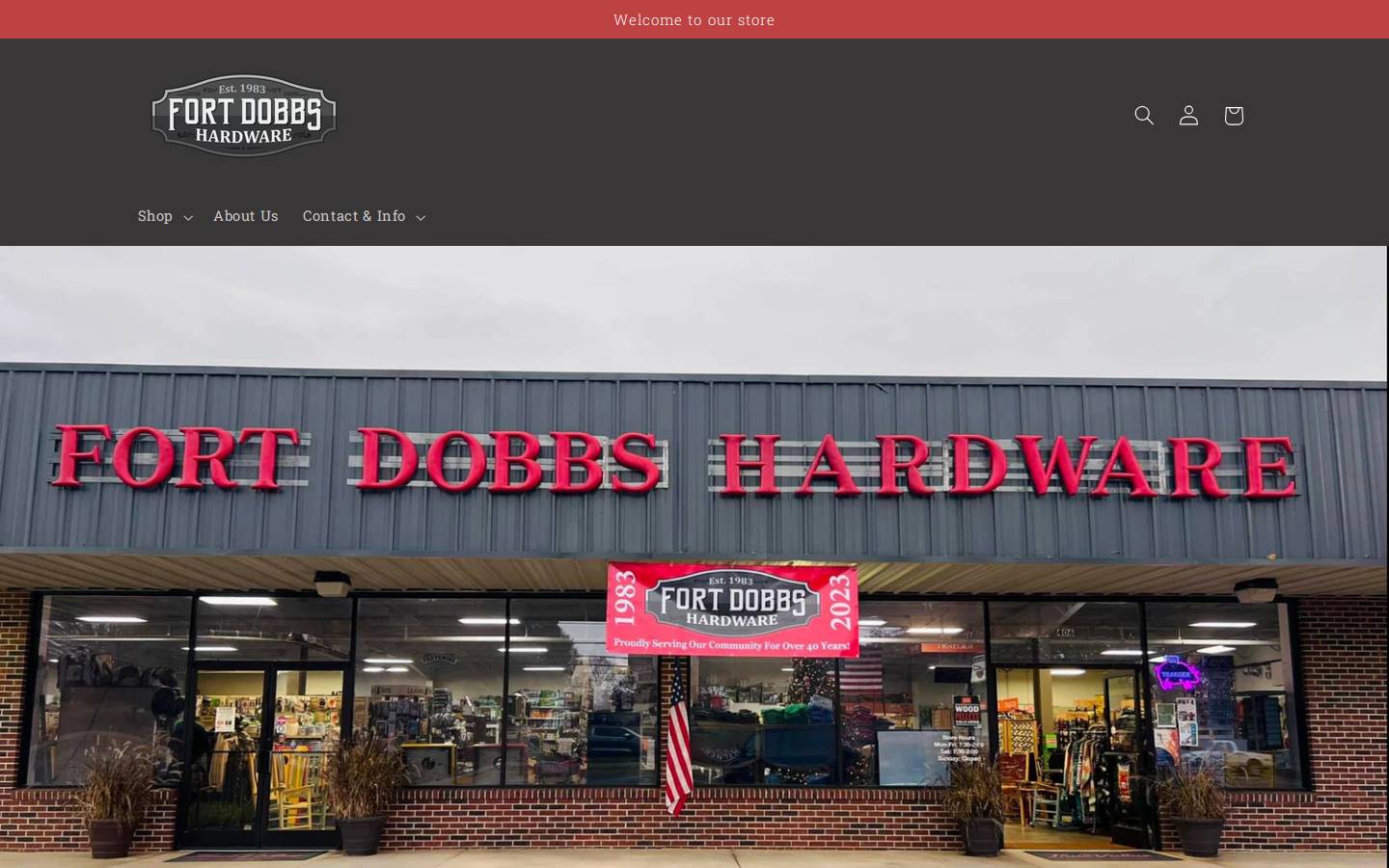 fortdobbshardware.com homepage screenshot