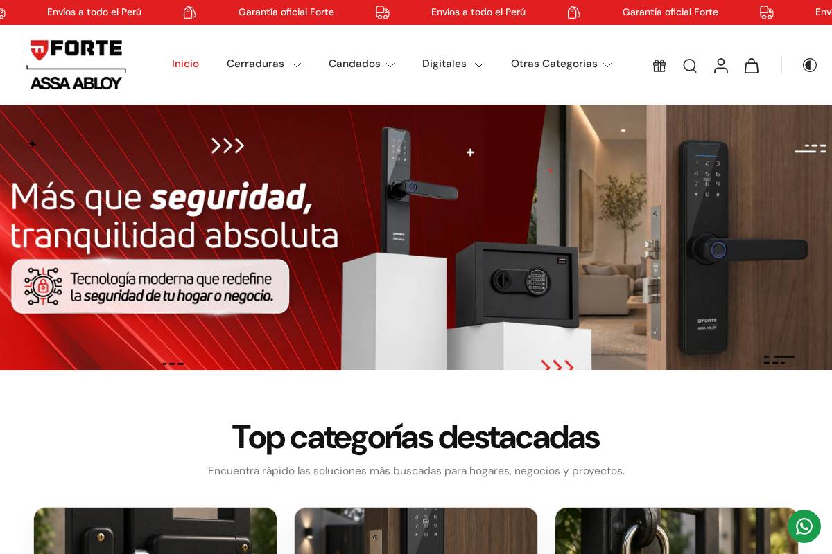 forte.com.pe homepage screenshot