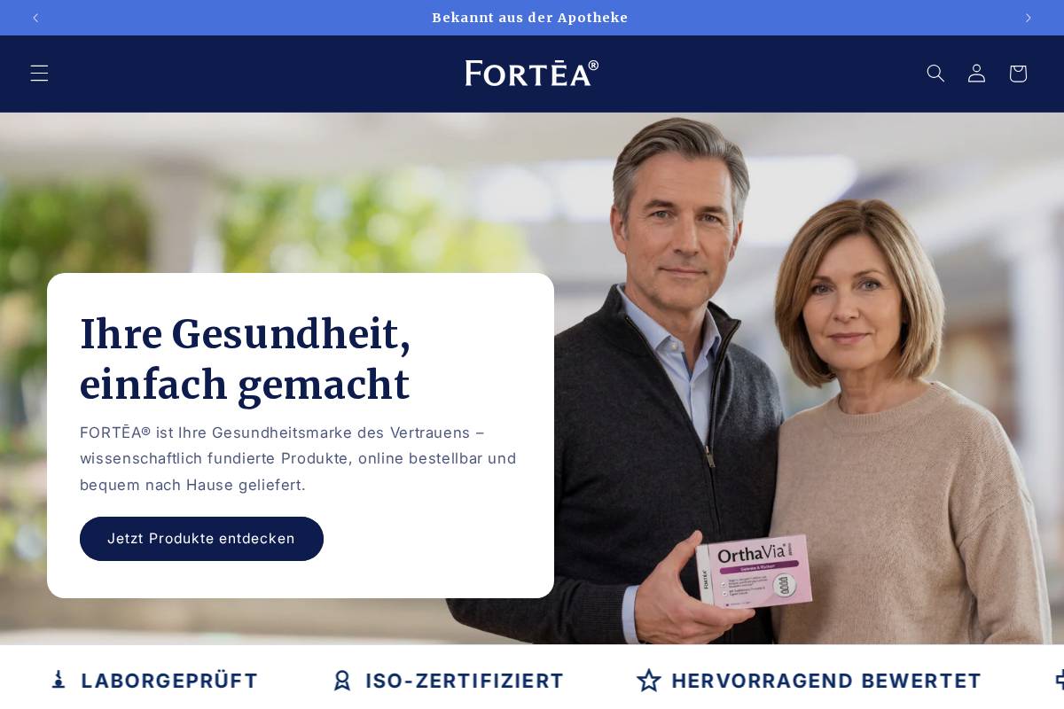 Fortea homepage screenshot