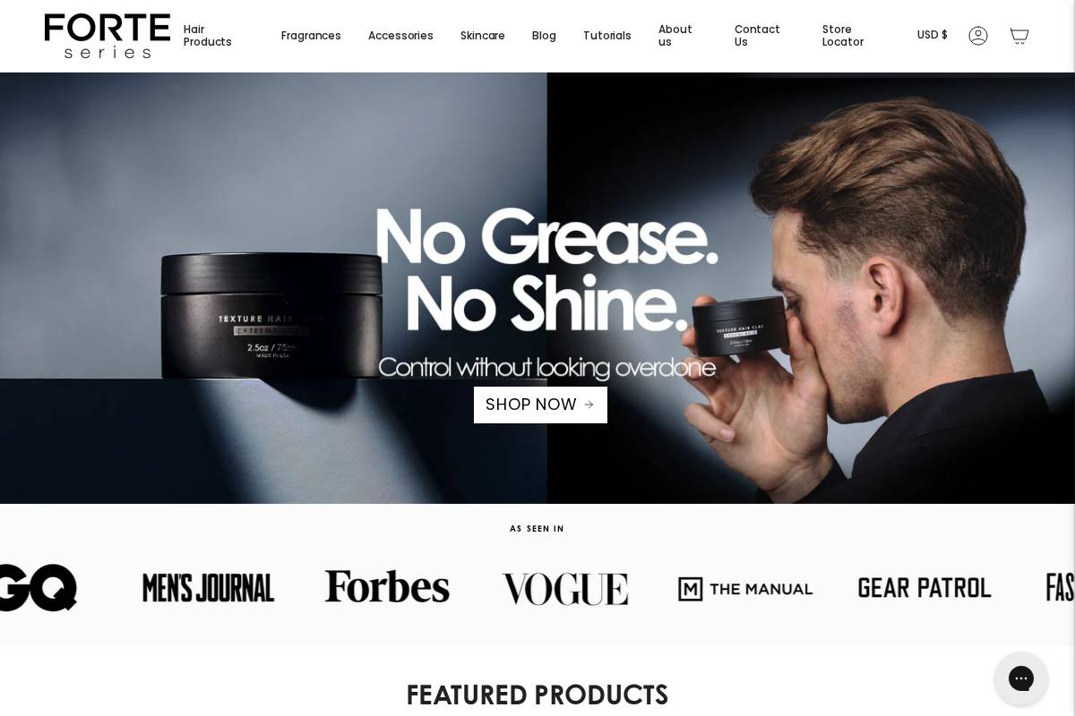 Forte Series homepage screenshot