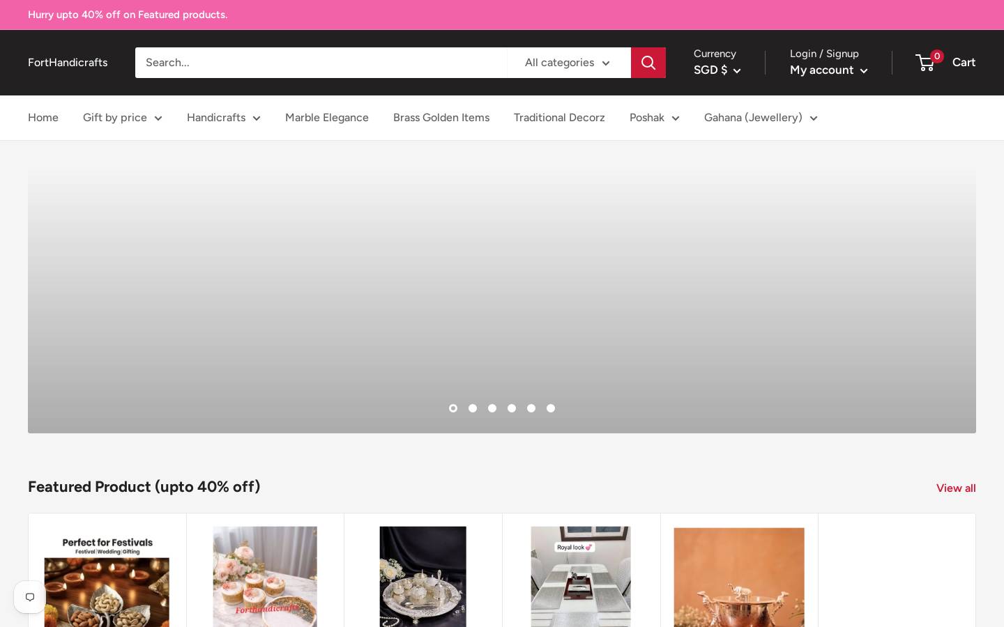 forthandicrafts.com homepage screenshot