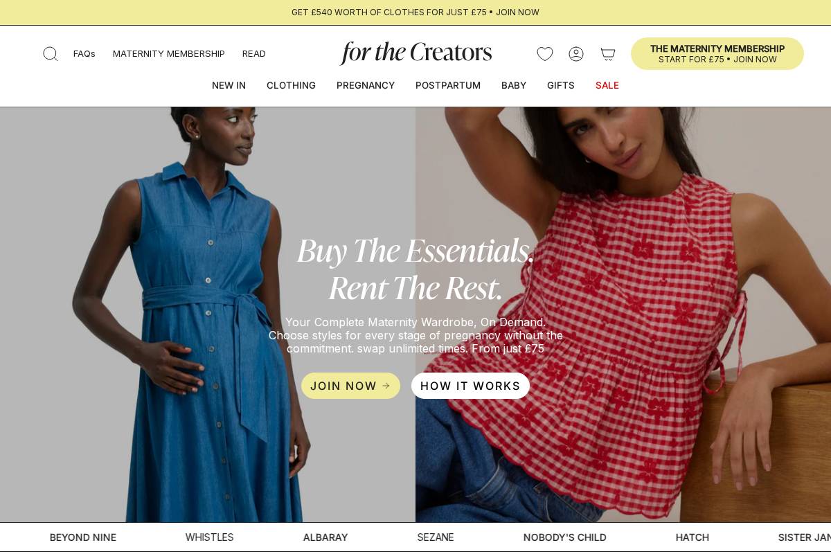 For The Creators homepage screenshot