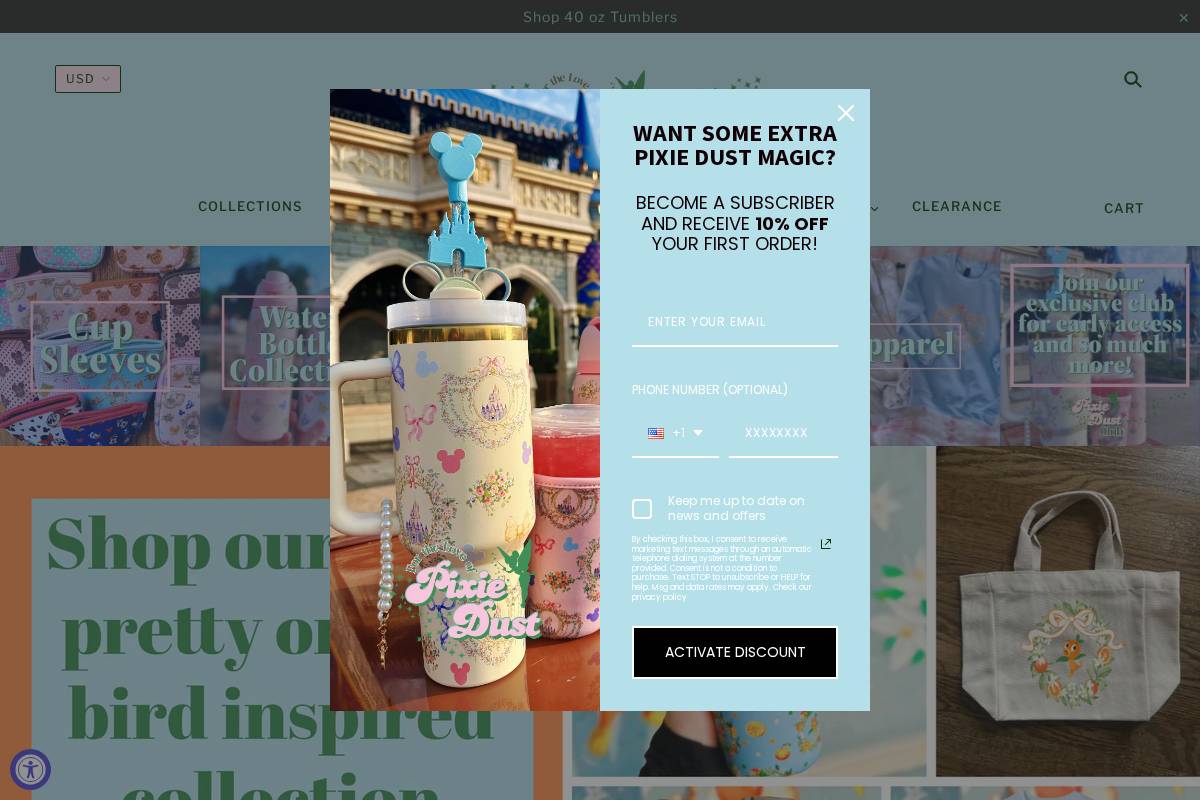 fortheloveofpixiedust.com homepage screenshot