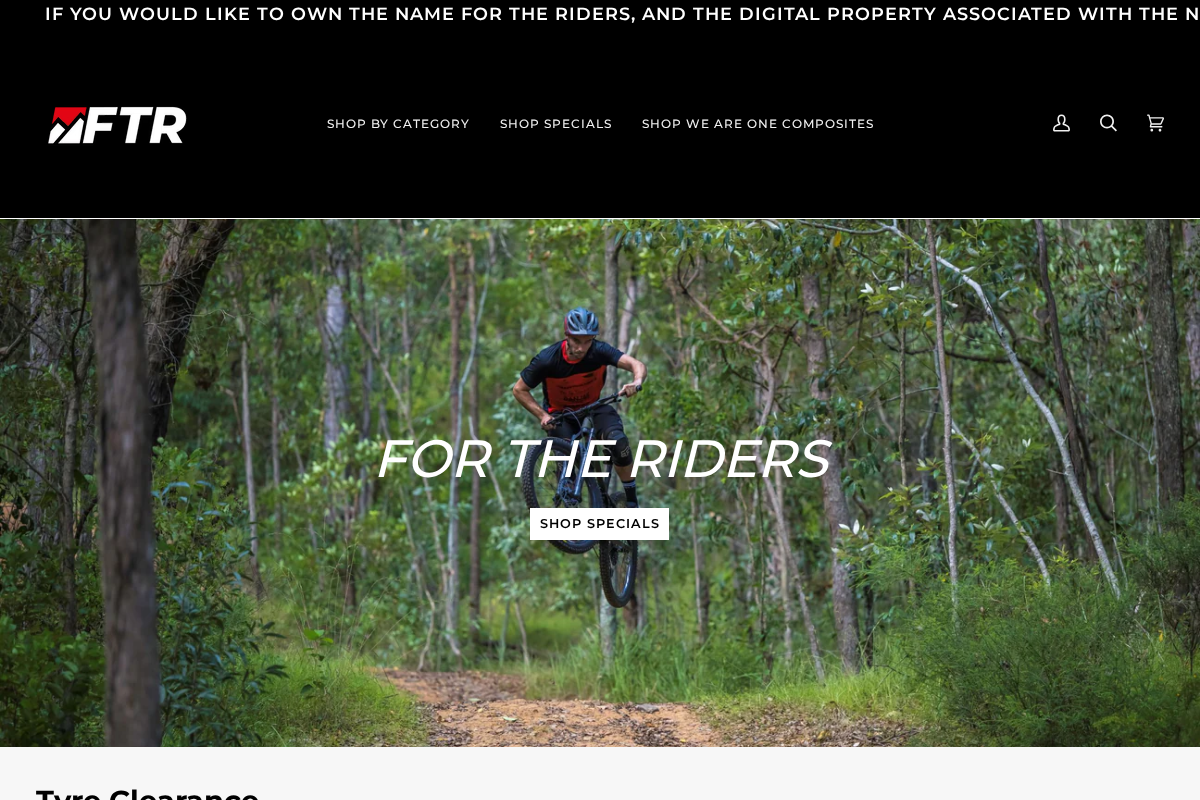 fortheriders.com homepage screenshot