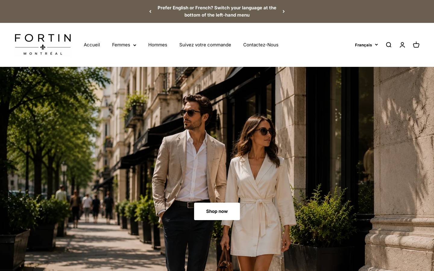Fortinmontreal homepage screenshot
