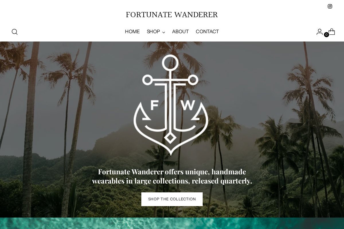 Fortunate Wanderer homepage screenshot