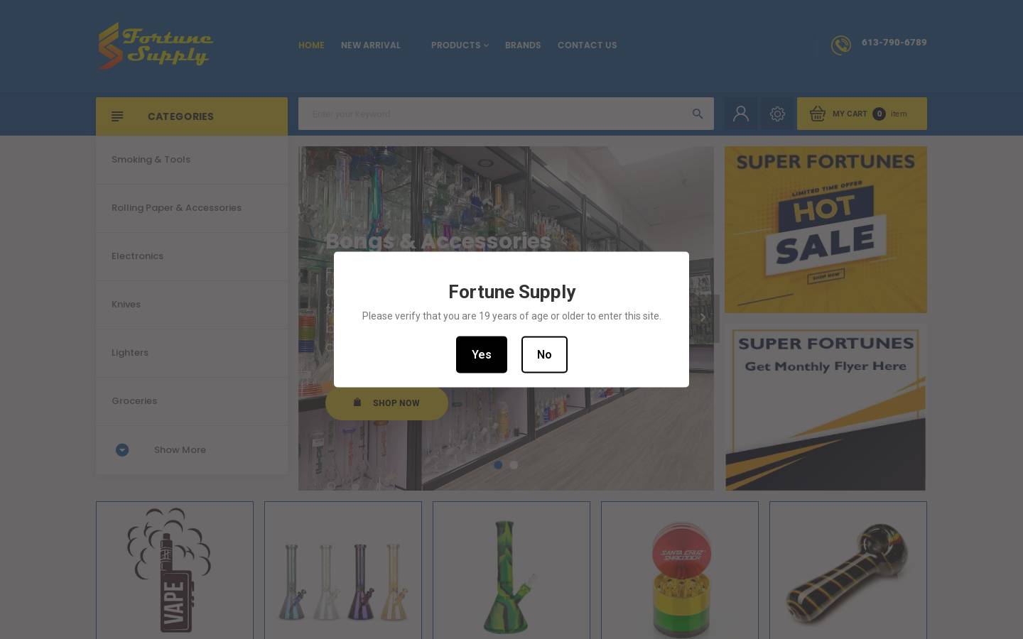 fortunesupplys.com homepage screenshot