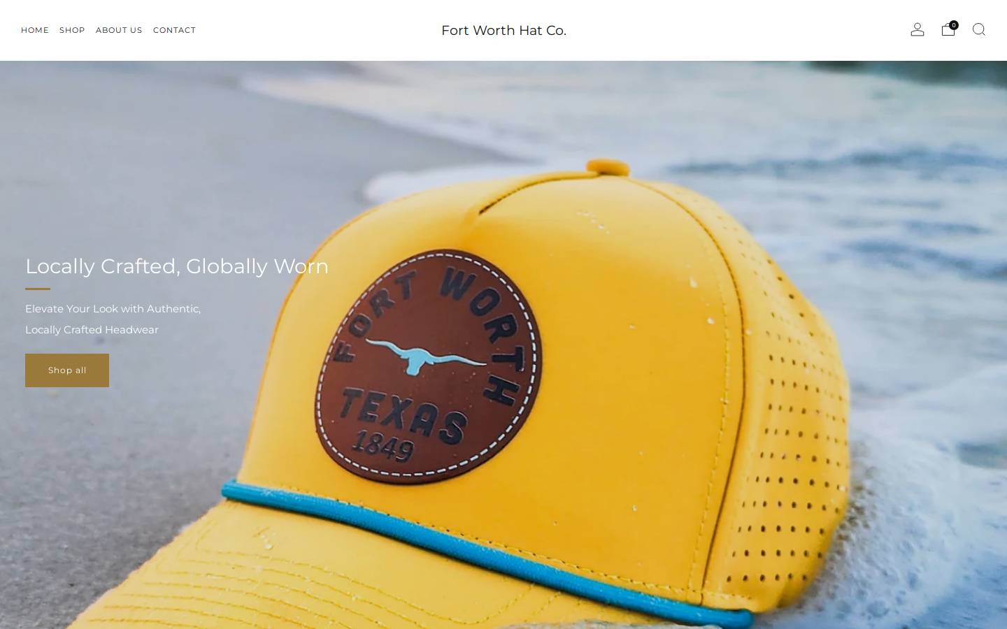 fortworthhatco.com homepage screenshot