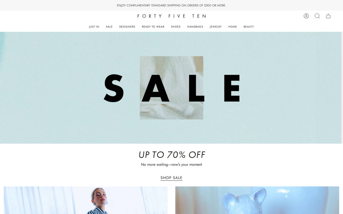 Forty Five Ten homepage screenshot