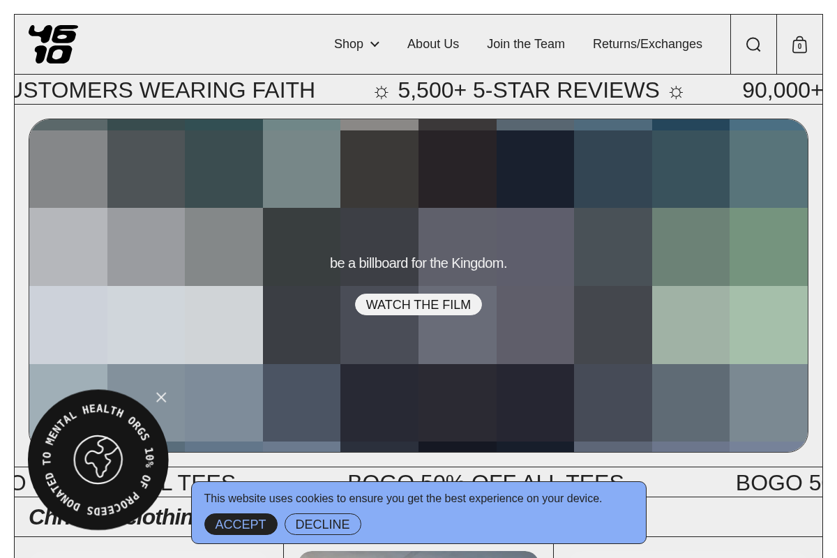 Fortysixten homepage screenshot