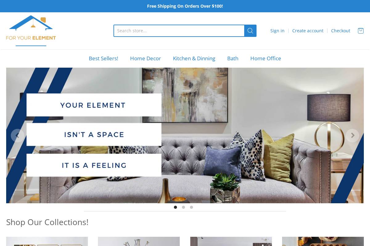 foryourelement.com homepage screenshot