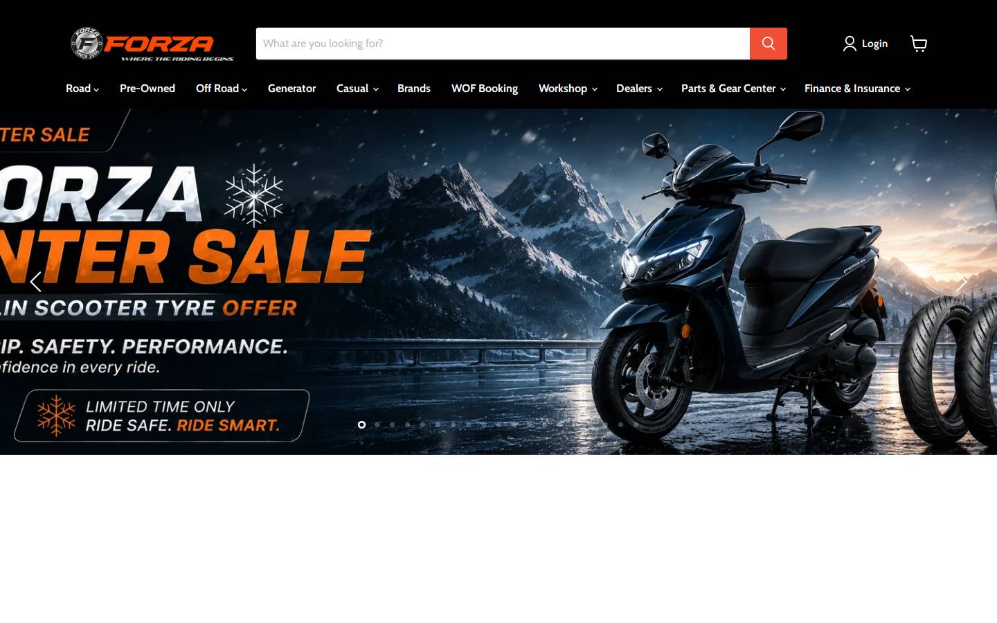 FORZA homepage screenshot