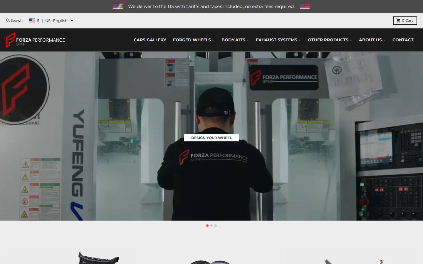 Forza Performance Group homepage screenshot