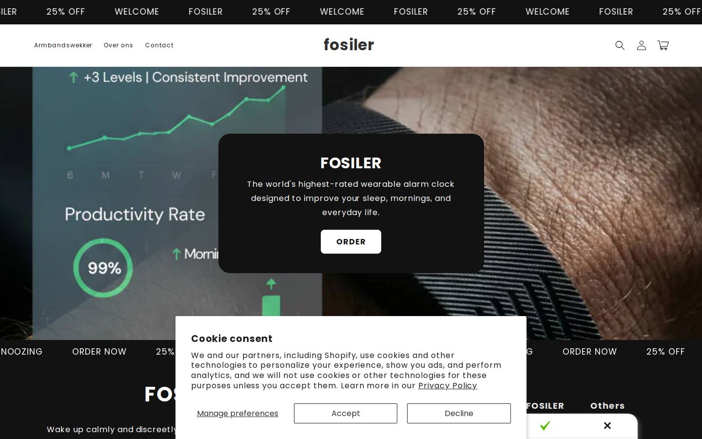 fosiler.com homepage screenshot