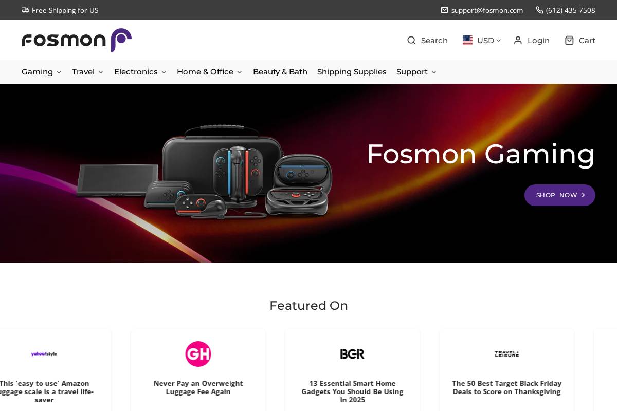 fosmon.com homepage screenshot
