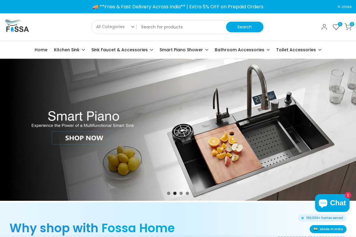 fossahome.com homepage screenshot