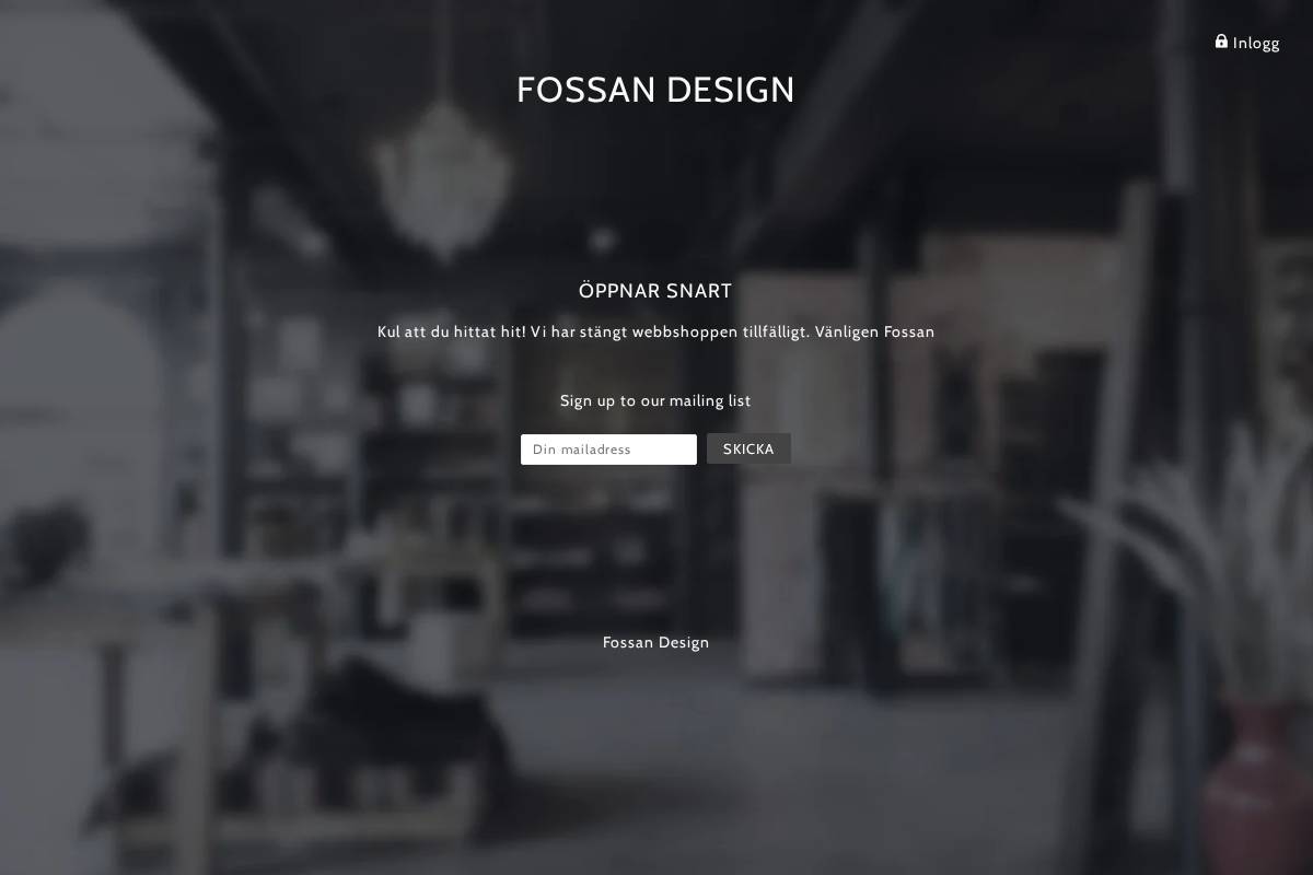 fossan.se homepage screenshot
