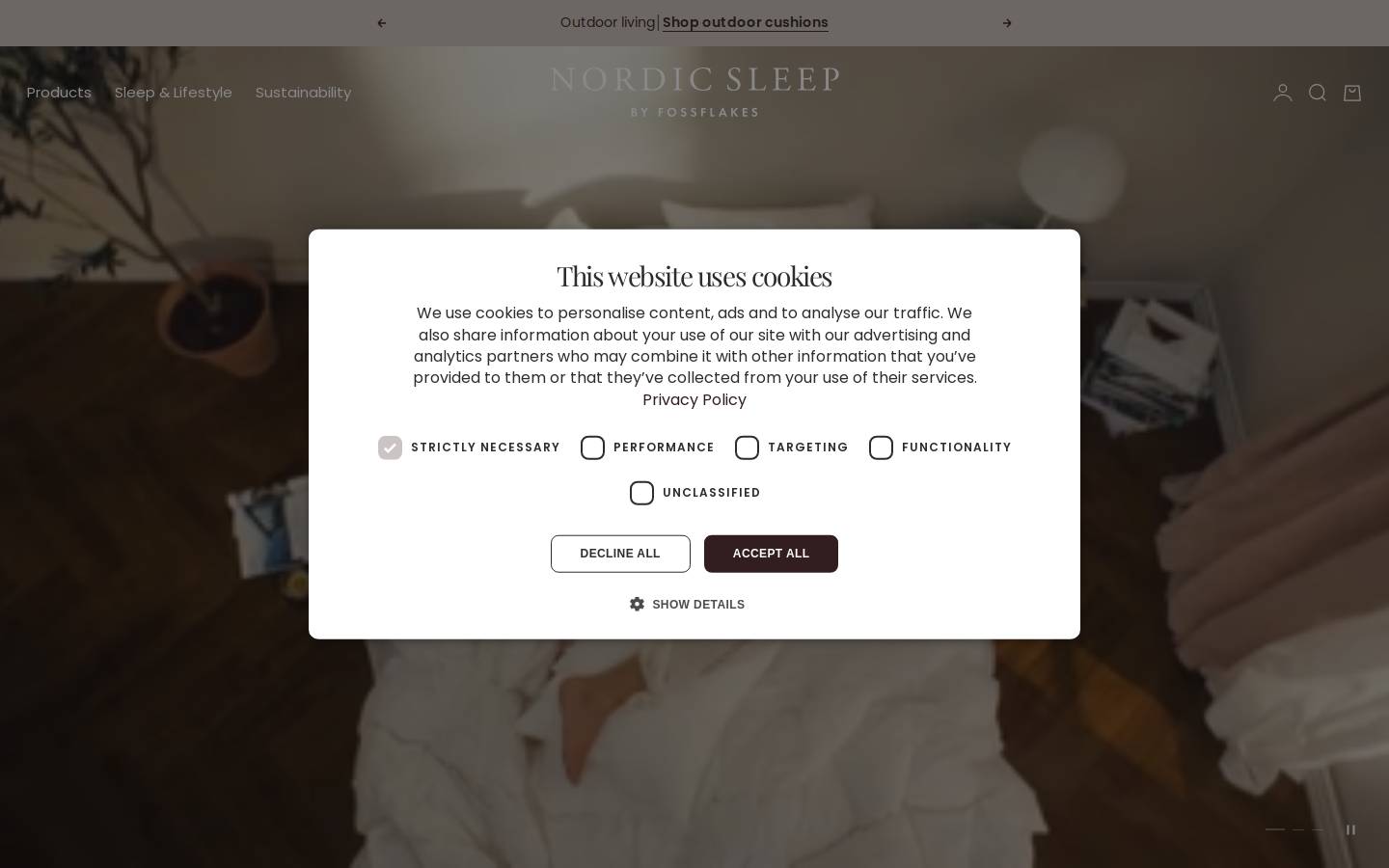 Nordic Sleep by Fossflakes homepage screenshot