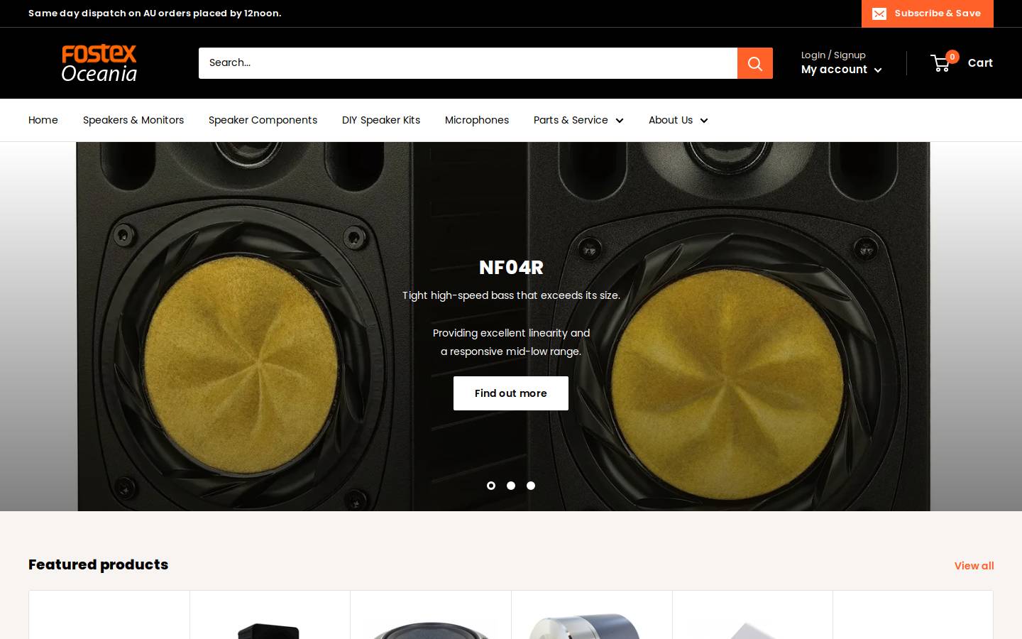 fostex.com.au homepage screenshot