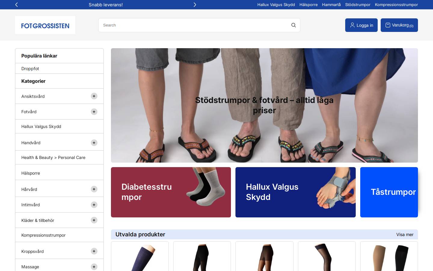 fotgrossisten.se homepage screenshot